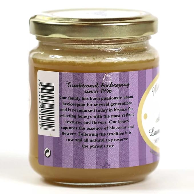 Manoir des Abeilles · Lavender honey glass jar · 250g (8.8 oz)
