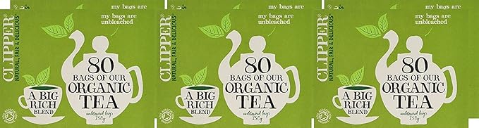 Clipper Organic Everyday Tea Bags (80) - Pack of 2
