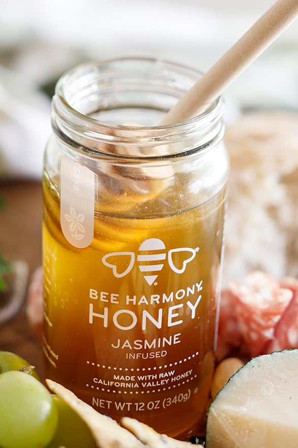 Bee Harmony Jasmine Infused Honey 12 OZ Pack of 2