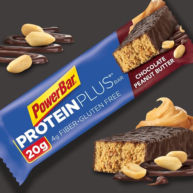 PowerBar Protein Plus Bar Chocolate Peanut Butter 2.12 Ounce (15 Count) (Packaging May Vary)