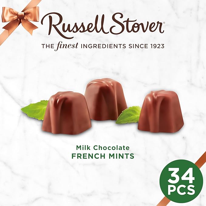 RUSSELL STOVER Milk Chocolate French Mints Candy Gift Box 12 oz. NEW BOX