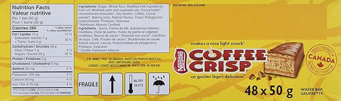 Nestle Coffee Crisp Bar 1.76-Ounce Bars (Pack of 48)