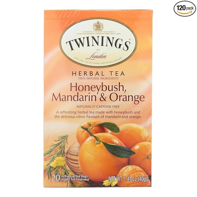 Twinings Herbal Unwind African Honeybush Mandarin and Orange Tea 120 Count