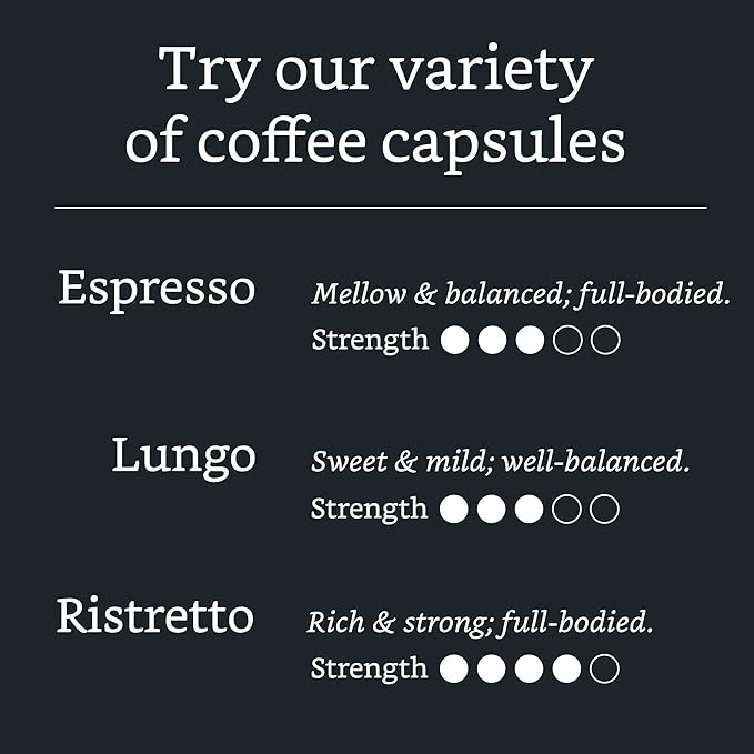 Amazon Brand - Solimo Lungo Capsules Compatible with Nespresso Original Brewers Medium Roast 50 Count (Pack of 1)