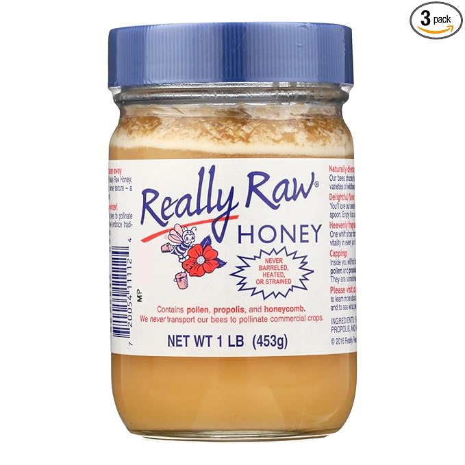 Reallly Raw Honey Unstrained Pest Free 16 oz (Pack of 3)