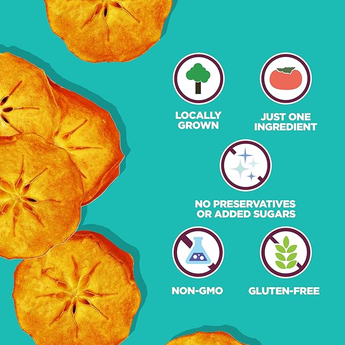 Natural Dried Persimmons from Bella Viva Orchards 1.5 Lb. Bag