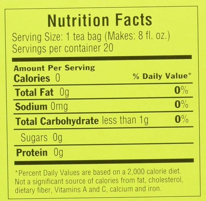 Triple Leaf Tea Decaf Green Tea with Ginseng 20 Tea Bags (Pack of 6)