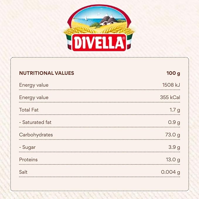 Divella Linguine Pasta #14 16 oz. (Pack of 20) - Authentic Italian Pasta Made with Durum Wheat Semolina Perfect ‘Al Dente’ Texture for Every Dish