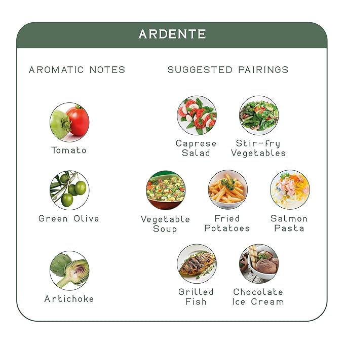 Entimio Ardente Organic Italian Extra Virgin Olive Oil from Italy 600+ mg/kg High in Polyphenols 2025 Gold Winner Sicily Early Harvest evoo Cold Extracted Lab Tested - 16.9 fl oz