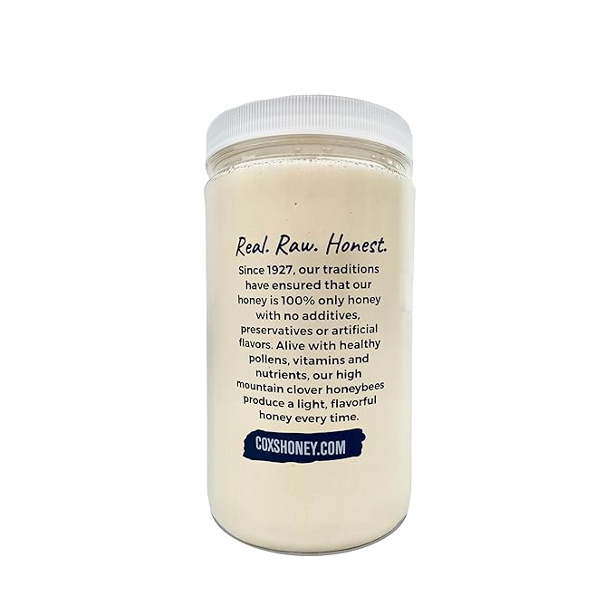 Cox's Honey - Creamed Whipped Honey Raw Unfiltered 40 OZ | 100% Pure Clover Delicious Honey - Product of the USA