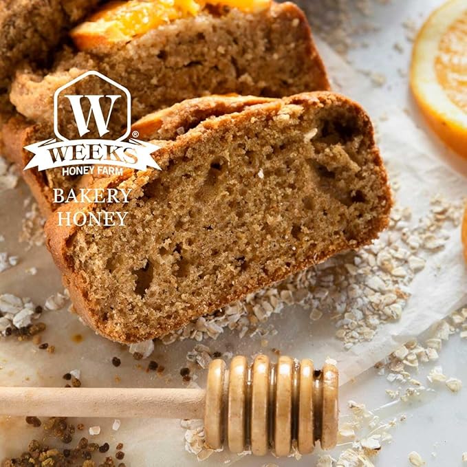 Weeks Honey Farm Premium Bakery Honey | 100% Pure American | Naturally Raw &amp Unfiltered | Sustainably Sourced 80 oz (5lb)