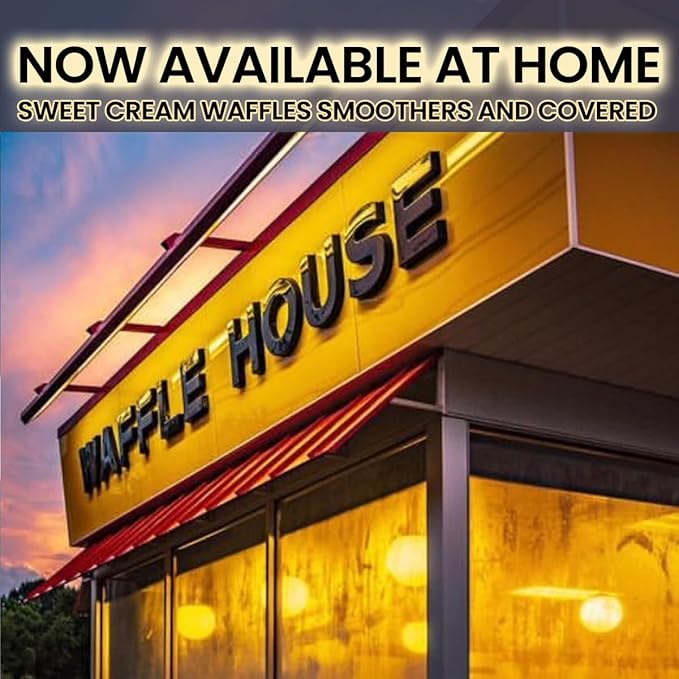 Waffle House Best Waffle mix 12 oz – Pack of 4 with Syrup Restaurant Style Homemade Original Sweet Cream waffles mix