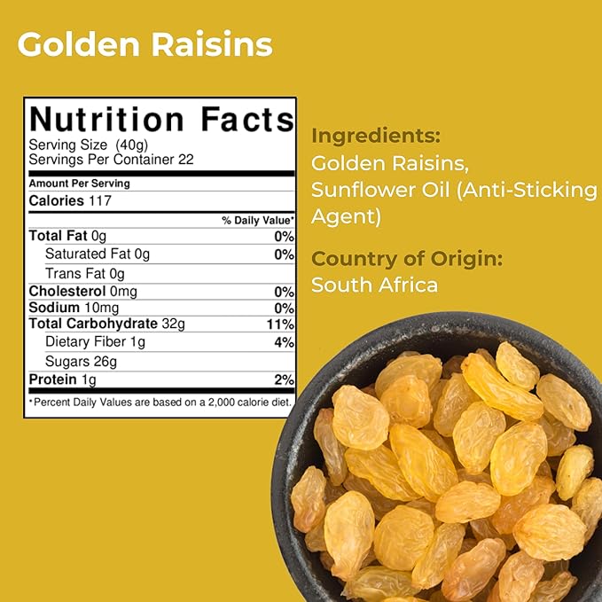 Amrita Black Zante Currants (1lb) + Golden Raisins (2lb) + Dried Cranberries (2lb) - Gluten Free non-GMO Vegan Snacks - Healthy Snacks Packed Fresh in Resealable Bags | No Preservatives Added