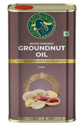 GirOrganic Peanut Oil | Natural Kolhu Wood Pressed | 169oz (Kacchi Ghani/Cold Pressed Peanut Oil) (169 oz)