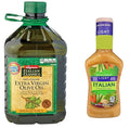 Wegmans Italian Classics Italian Extra Virgin Olive Oil FAMILY PACK 101 fl oz 3 Liter | A Robuts Flavor with Fruity Overtones &amp a Peppery Finish + Market Basket Italian Dressing Light 16 fl oz