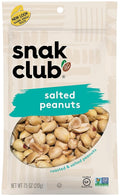 Snak Club Salted Peanuts 7.5 Ounce (Pack of 6)