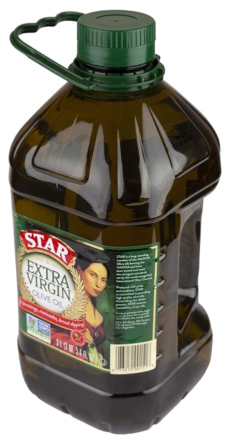 STAR I Extra Virgin Olive Oil I 101.4 oz (3L) Jar I Rich Olive Flavor | Ideal for Family Cooking and Daily Use