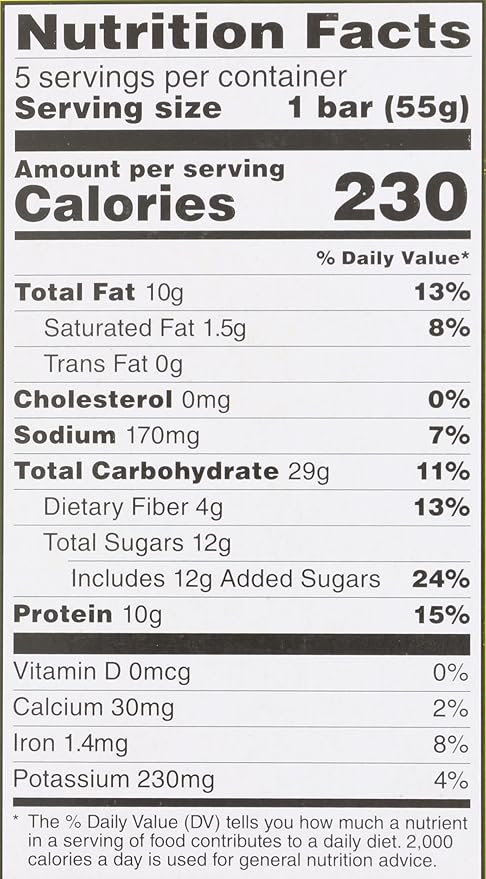 RxBar Protein Bar Honey Cinnamon Peanut Butter 10g Protein Bar No Fillers Kosher Gluten Free 9.7 Ounce (Pack of 6)
