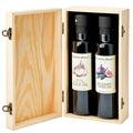 Blazing Bella Fig Balsamic and Garlic Olive Oil Gift Set 2 x 250ml Bottles in Signature Wooden Box Premium Barrel Aged Balsamic from Modena and California Extra Virgin Olive Oil