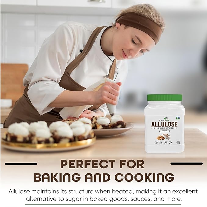 Morning Pep Allulose Sweetener 4 lb – Zero Calorie Sugar Alternative 100% Pure No Erythritol Non-GMO Project Verified Keto Certified OU Kosher No Fillers Ideal for Baking and Beverages