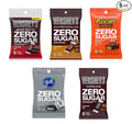 Smiling Sweets Zero Sugar Hershey Variety of Caramel Filled Chocolates Peppermint Patties Peanut Butter Cups Perfect Stocking Stuffer Amazing Taste for the Whole Family - 3 oz Bags (Pack of 5)