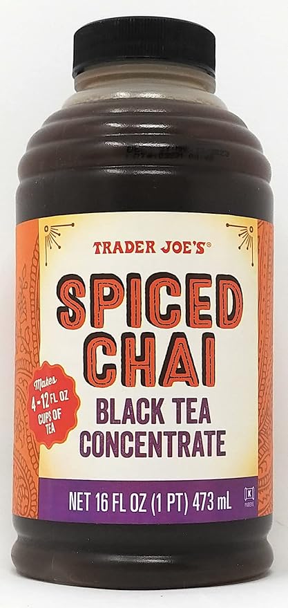 Trader Joe's Spiced Chai Black Tea Concentrate 16 FL oz - 2 Pack Concentrated