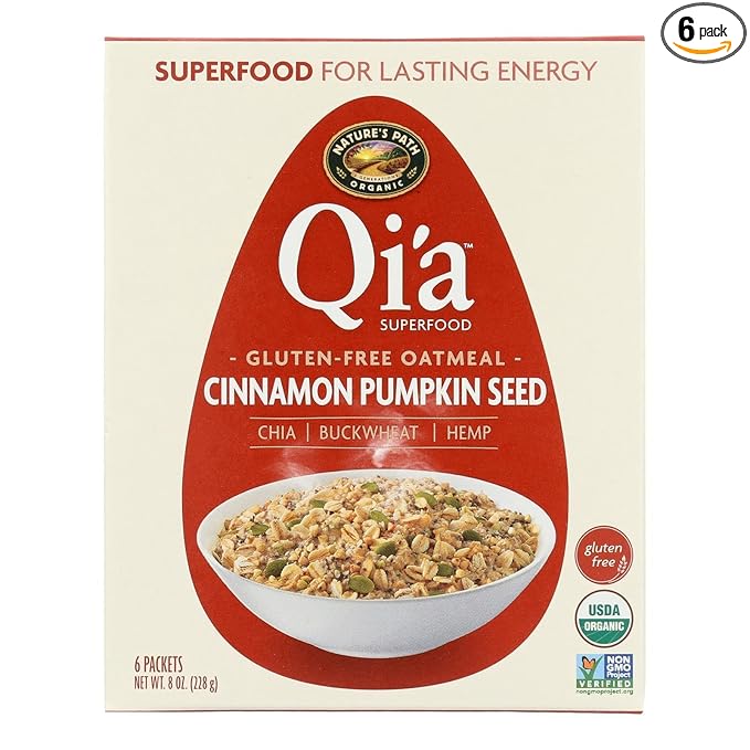 Nature's Path Qia Cinnamon Pumpkin Seed Oatmeal 8 Ounce (Pack of 6)