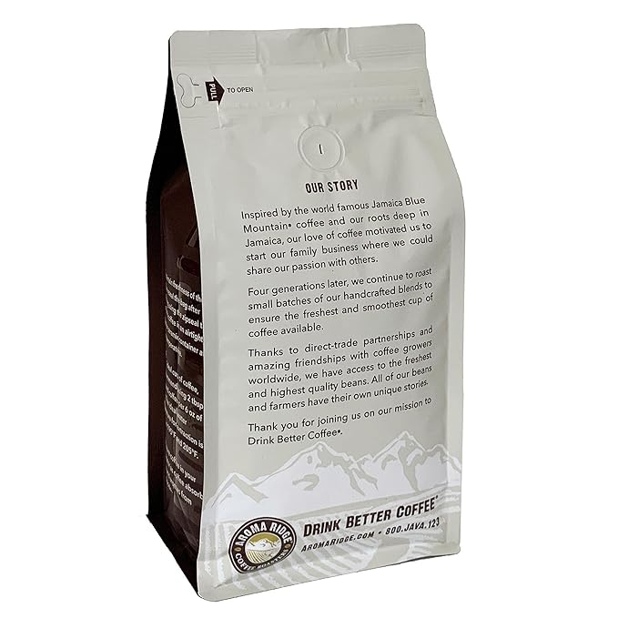 Aroma Ridge Hazelnut Decaf Coffee Swiss Water Process Chemical-Free 100% Arabica Beans Medium Roast 16 Ounces Whole Bean
