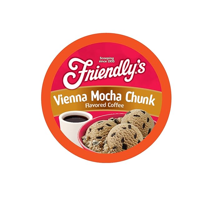 Friendly's Ice Cream Flavored Mocha Coffee Pods for Keurig K Cup Brewers Vienna Mocha Chunk 40 Count (Pack of 1)