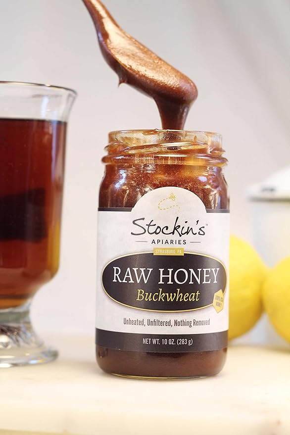 Stockin's Apiaries Raw Buckwheat Honey Unheated Unfiltered &amp Nutritious 35.2 Oz.