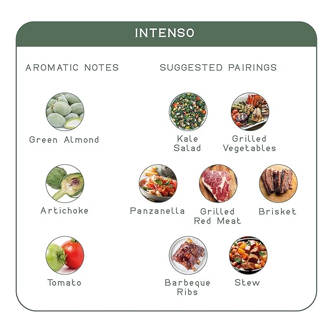 Entimio Intenso Organic Italian Extra Virgin Olive Oil from Italy 1000+ mg/kg High in Polyphenols 2025 Gold Winner Puglia Early Harvest evoo Cold Extracted Lab Tested - 16.9 fl oz