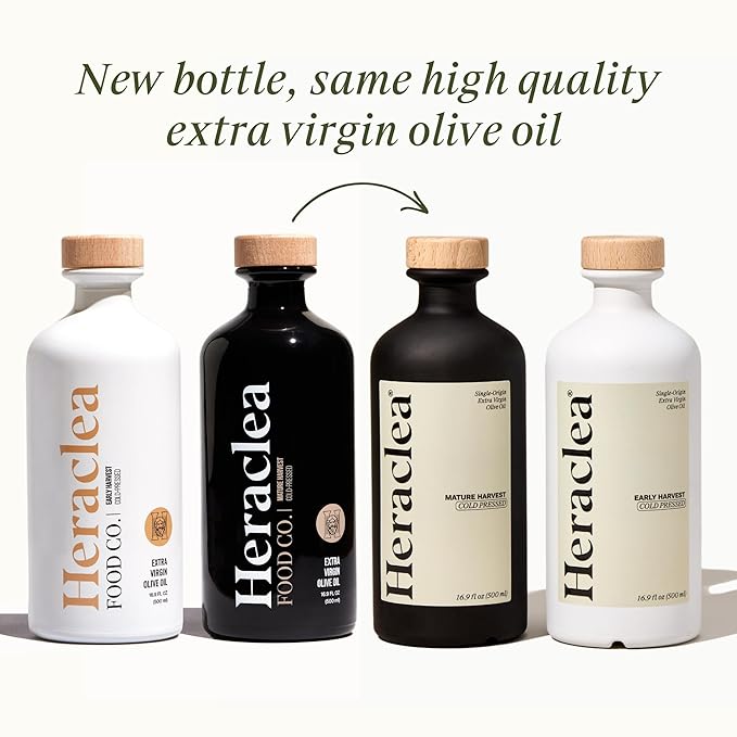 Heraclea - Early Harvest - Extra Virgin Olive Oil - Organic Olive Oil - Extra Virgin - Cold Pressed - Polyphenol Rich EVOO - 16.9oz Bottle