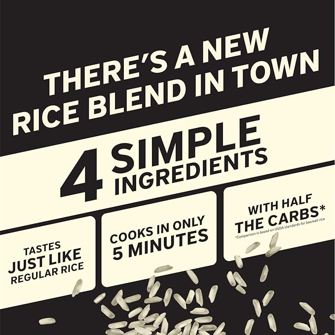 It’s That Simple White Rice Blend from It's Skinny 50% Less Carbs Certified Gluten-Free Non-GMO &amp Vegan Cooks in 5 Minutes – 5.29 oz (Pack of 6)