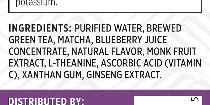 Matcha Love Energy+ Focus Japanese Matcha + Blueberry &amp Ginseng Tea Blend 8.28 Fl Oz Pack Of 12