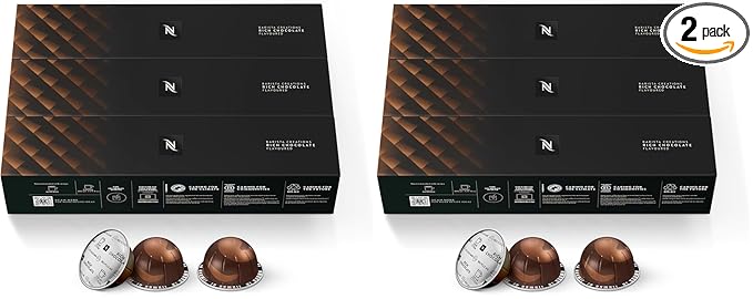 Nespresso Capsules Vertuo Rich Chocolate Mild Roast Coffee 30-Count Coffee Pods Brews 7.8 oz (Pack of 2)