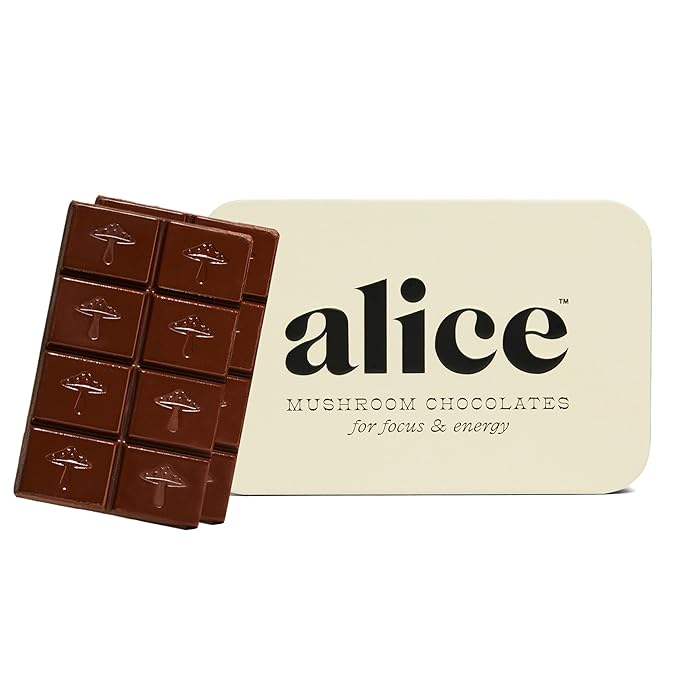 Alice Mushrooms Brainstorm | Mushroom Chocolates | Energy Bites for Focus Clarity &amp Cognitive Function | Lions Mane Cordyceps Mushrooms Guarana &amp Phosphatidylserine Natural Caffeine | Noot