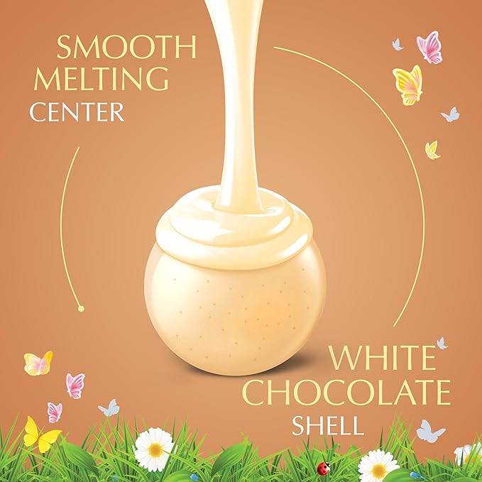 Lindt LINDOR Carrot Cake White Chocolate Candy Truffles White Chocolate With Carrot Cake Truffle Filling 19 oz. Bag