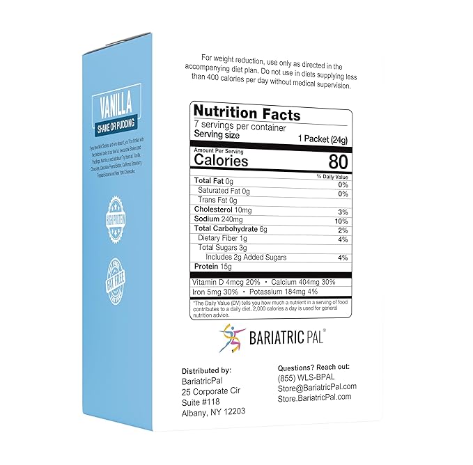 BariatricPal Protein Shake or Pudding - Vanilla (6-Pack)