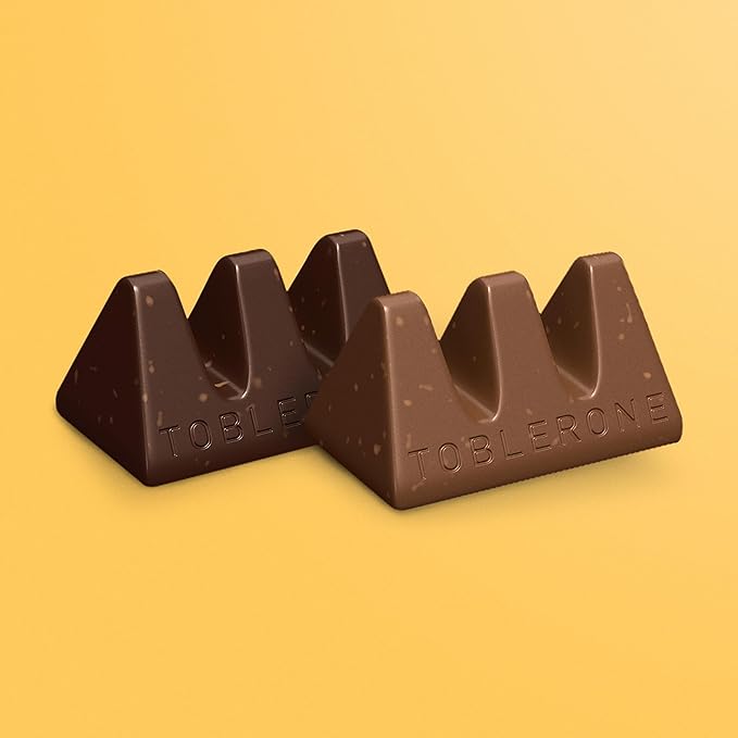 TOBLERONE Tiny Assorted Chocolate Bars Variety Pack (Milk &amp Dark) Bulk Chocolate Halloween Candy 125 Pieces