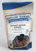 Shiloh Farms Organic Dried Deglet Dates (Pitted) - Bulk Pack of 6 Count of 8 Oz Naturally Chewy and Nutty Flavor Certified Organic Perfect for Gourmet Dishes