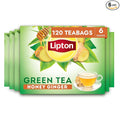 Lipton Honey Ginger Green Tea Bags Flavored Unsweetened Teabags for Hot Tea or Iced Tea with Caffeine and Flavonoids 120 Total Tea Bags (20ct - Pack of 6)