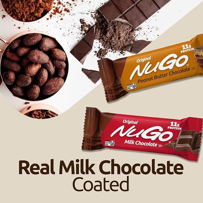 NuGo Protein Bar Peanut Butter 11g Protein Gluten Free 15 Count