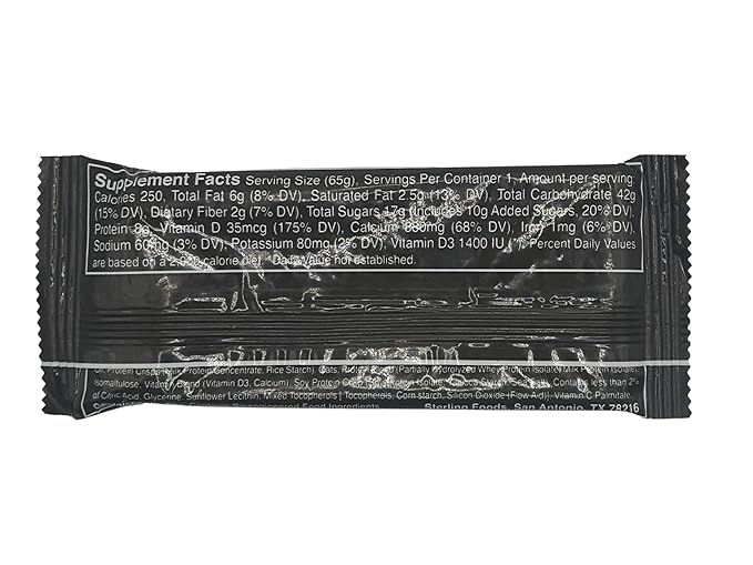 Performance Readiness Bar [Yum Yum Night Night Bone Bar] Full Size (2.3 oz.) Authentic USGI Chocolate Tart Cherry Berry and Salted Caramel (100 Tart Cherry Berry)