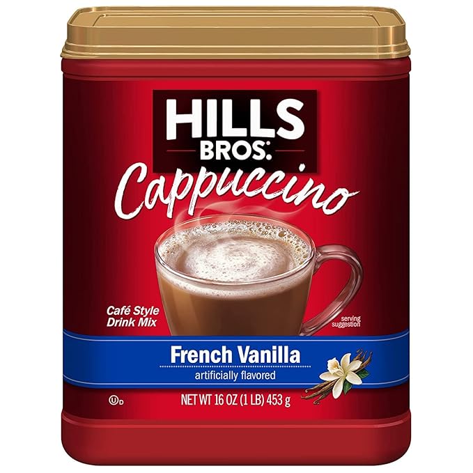 Hills Bros Cappuccino French Vanilla 16 Ounce (Pack of 6)