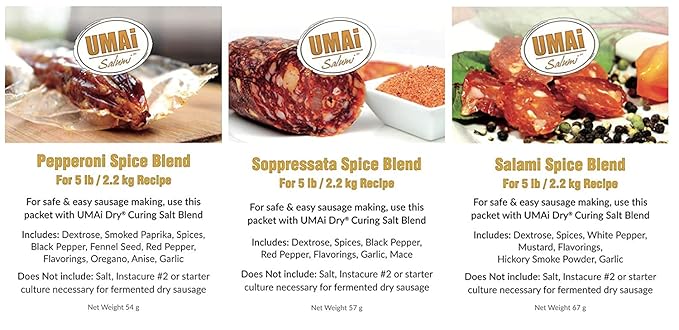 UMAi Dry Sausage Spice Bundle (Pepperoni Salami Soppressata)