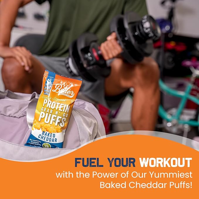 Better Than Good Savory Keto Baked Cheddar Protein Puffs – Gluten-Free Low Calorie High Protein Low Carb Paleo Sugar-Free Healthy Snacks for Kids &amp Diabetics | No Artificial Flavours (12 Pack