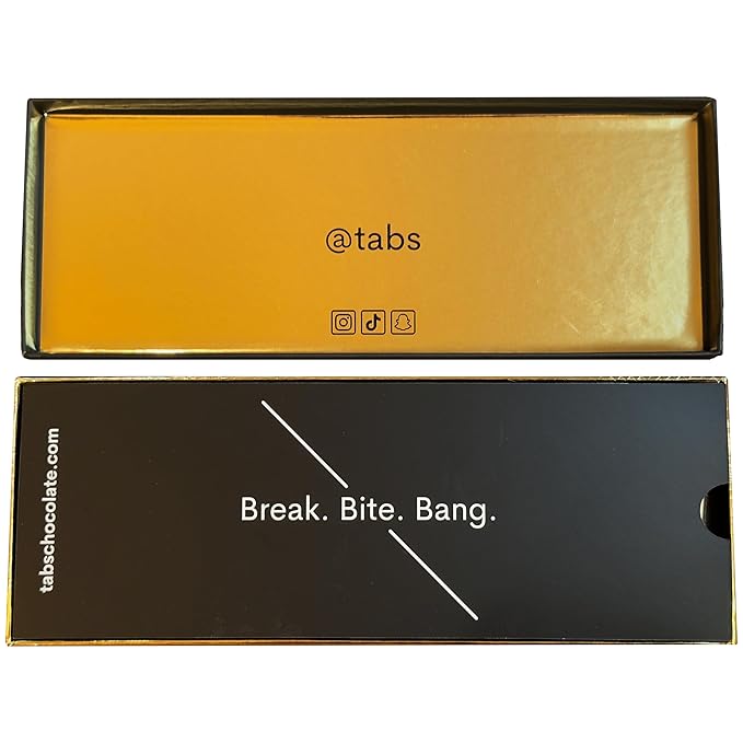 Tabs Dark Chocolate Squares (1 Box) - 60% Cocoa with Epimedium and Maca Root - Vegetarian and Gluten-Free