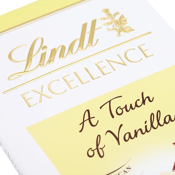 Lindt Excellence White a Touch of Vanilla Chocolate Bar 100 g (Pack of 4)