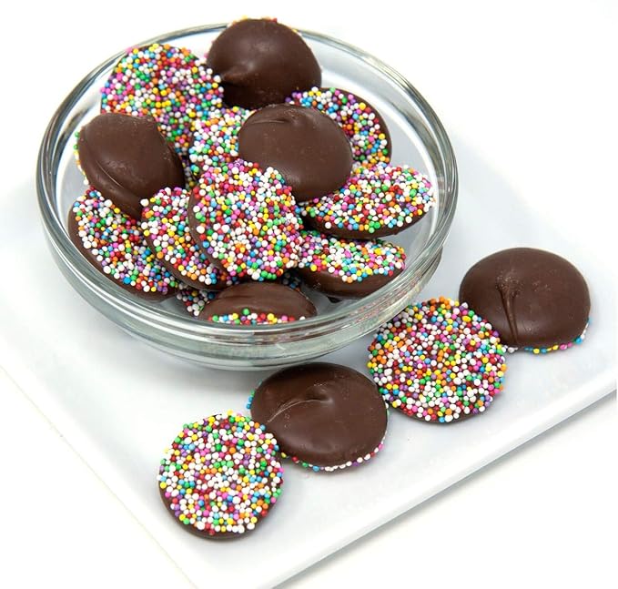 Chocolate Nonpareils - 1.25 Lb (20 Oz) Tub (Milk Chocolate Nonpareil)