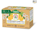 Tadin Chamomile Citrus Tea Herbal Tea Caffeine Free Tea Tea Bags Individually Wrapped 24 Tea Bags Per Box Pack of 6